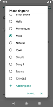 moto phone ringtone setting