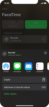 Como compartilhar um link do FaceTime - Apple iOS 15 Apple iOS 15 - Passo 6