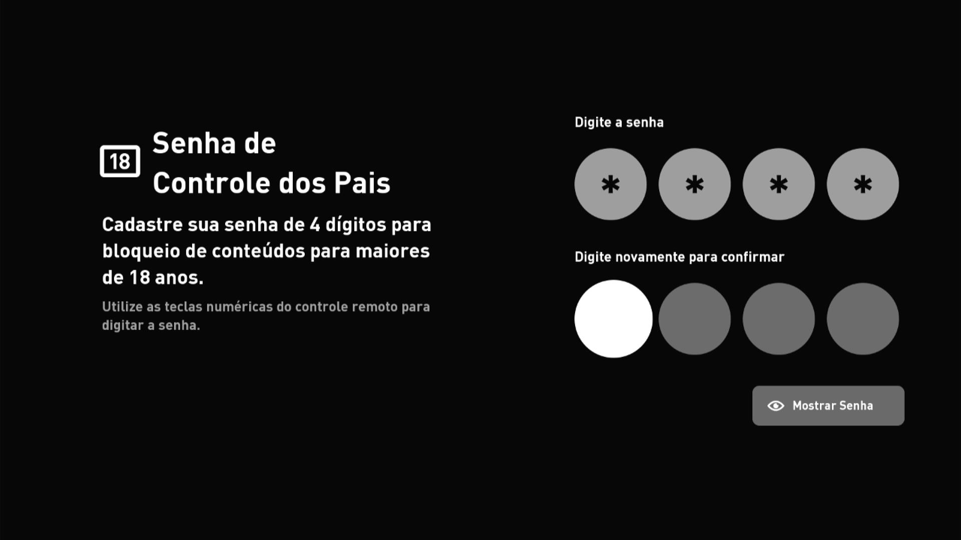 Claro TV+ S4KW3 Interface de TV