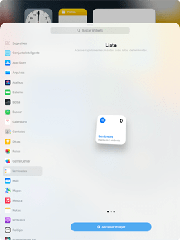 Como adicionar widgets na tela - Apple iPad 10,2 - Passo 4