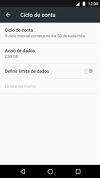 Como definir um aviso e limite de uso de dados - Motorola Moto G5 Plus - Passo 9