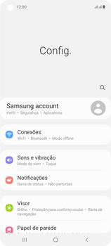 Como ativar e desativar o roaming de dados - Samsung Galaxy A21s - Passo 3