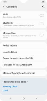 Como ativar e desativar uma rede de dados - Samsung Galaxy A20 - Passo 5