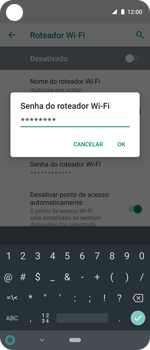 Como usar seu aparelho como um roteador de rede Wi-Fi - Motorola One Action - Passo 13