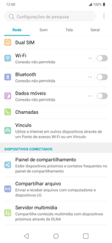 Como ativar e desativar uma rede de dados - LG K40S - Passo 6