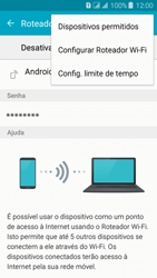 Como usar seu aparelho como um roteador de rede Wi-Fi - Samsung Galaxy J3 Duos - Passo 7