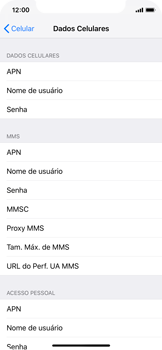 Como configurar a internet do seu aparelho (APN) - Apple iOS 12 Apple iOS 12 - Passo 6