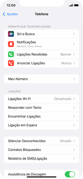O celular não recebe chamadas - Apple iOS 15 Apple iOS 15 - Passo 10