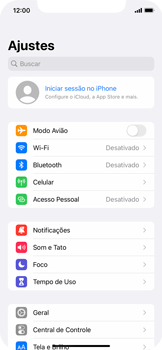 O celular não recebe chamadas - Apple iOS 15 Apple iOS 15 - Passo 3