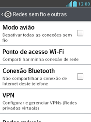 Como ativar e desativar o modo avião no seu aparelho - LG Optimus L3 II - Passo 5