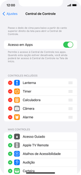 Como personalizar a Central de Controle - Apple iOS 15 Apple iOS 15 - Passo 4