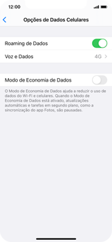 Como ativar e desativar o roaming de dados - Apple iOS 14 Apple iOS 14 - Passo 5