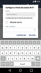 Como usar seu aparelho como um roteador de rede Wi-Fi - LG K10 - Passo 8