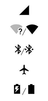 Explicação dos ícones - Motorola One - Passo 1