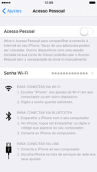 Como usar seu aparelho como um roteador de rede Wi-Fi - Apple iOS 10 Apple iOS 10 - Passo 6