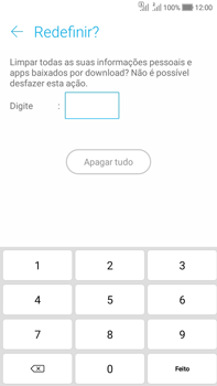 Como restaurar as configurações originais do seu aparelho - Asus Zenfone Selfie - Passo 7