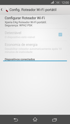 Como usar seu aparelho como um roteador de rede Wi-Fi - Sony Xperia E4G - Passo 7