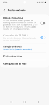Como ativar e desativar o roaming de dados - Samsung Galaxy S23 Ultra - Passo 7