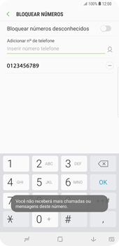 Como bloquear chamadas de um número específico - Samsung Galaxy S9 Plus - Passo 12