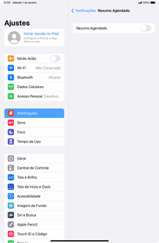 Como criar um resumo de notificações - Apple iPad mini - Passo 4