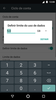 Como definir um aviso e limite de uso de dados - Motorola Moto G5s Plus - Passo 12