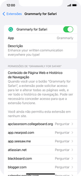 Como adicionar extensões ao Safari - Apple iOS 15 Apple iOS 15 - Passo 12