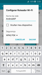 Como usar seu aparelho como um roteador de rede Wi-Fi - Samsung Galaxy J2 Duos - Passo 8