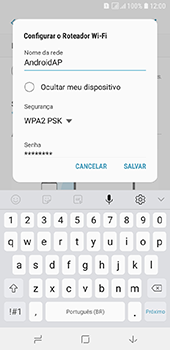 Como usar seu aparelho como um roteador de rede Wi-Fi - Samsung Galaxy J6 - Passo 9