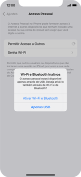 Como usar seu aparelho como um roteador de rede Wi-Fi - Apple iOS 15 Apple iOS 15 - Passo 7