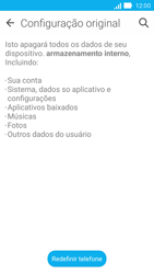 Como restaurar as configurações originais do seu aparelho - Asus ZenFone 2 - Passo 6