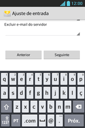 Como configurar seu celular para receber e enviar e-mails - LG Optimus L5 - Passo 12