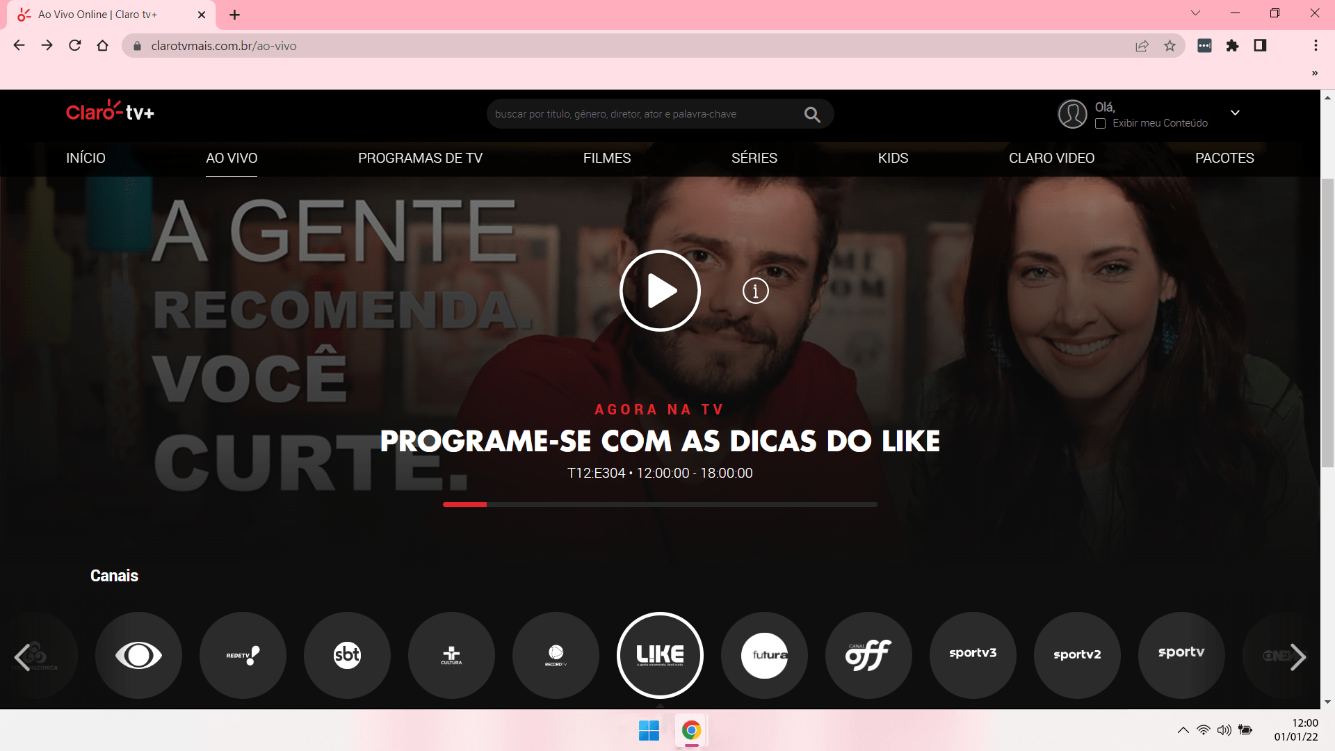 Claro tv+ na Web Claro tv+ na Web