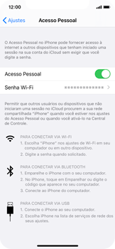 Como usar seu aparelho como um roteador de rede Wi-Fi - Apple iOS 13 Apple iOS 13 - Passo 8