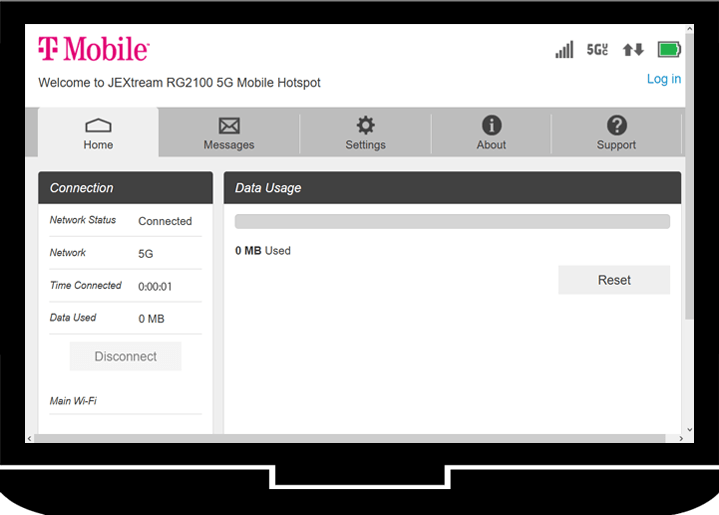 Change wireless password Connections & Network JEXtream RG2100 5G