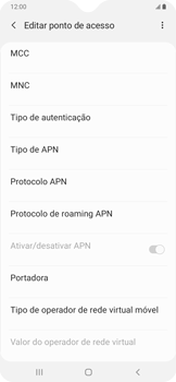 Como configurar a internet do seu aparelho (APN) - Samsung Galaxy A20 - Passo 15