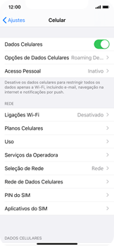 Como ativar e desativar uma rede de dados - Apple iOS 13 Apple iOS 13 - Passo 4