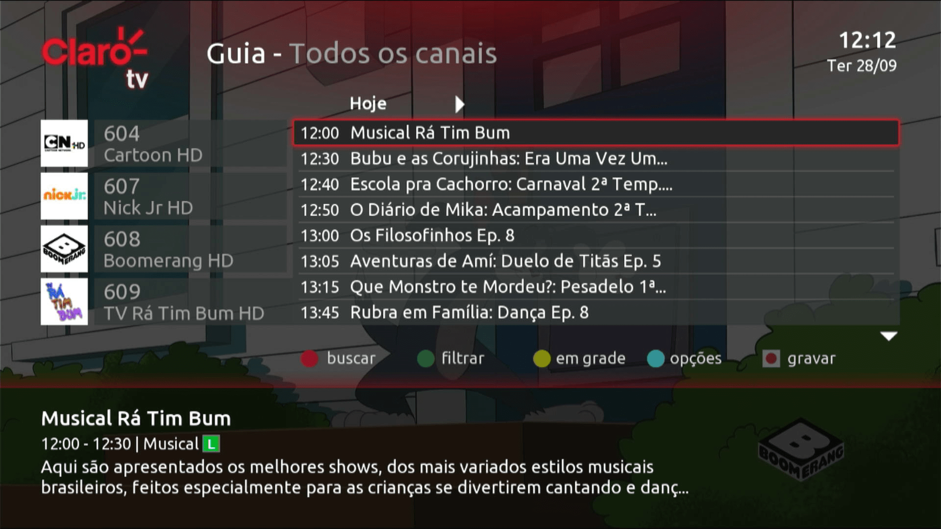 Claro TV com NOW Interface de TV