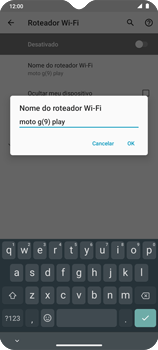Como usar seu aparelho como um roteador de rede Wi-Fi - Motorola Moto G9 Play - Passo 8