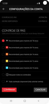 Como bloquear conteúdos por idade - Claro tv+ no Celular Claro tv+ no Celular - Passo 7