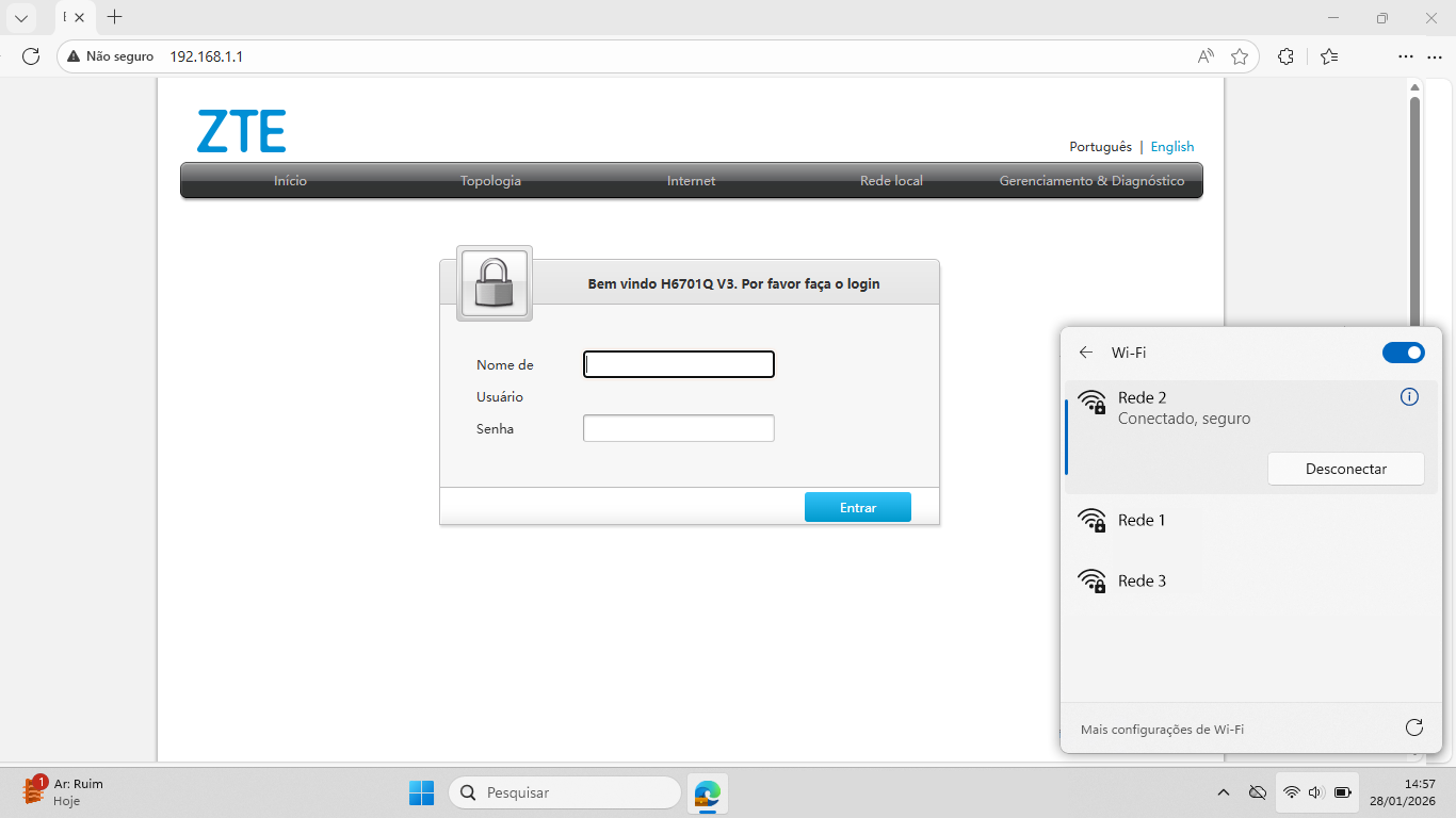 Como configurar o nome (SSID) e a senha da rede Wi-Fi Mesh pelo computador - ZTE H6701Q - Passo 18