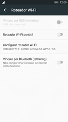 Como usar seu aparelho como um roteador de rede Wi-Fi - Lenovo Vibe K6 - Passo 6