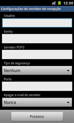 Como configurar seu celular para receber e enviar e-mails - Samsung Galaxy S II - Passo 8