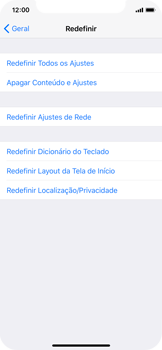 Como restaurar as configurações originais do seu aparelho - Apple iOS 11 Apple iOS 11 - Passo 5