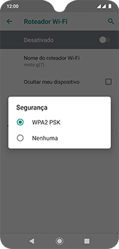 Como usar seu aparelho como um roteador de rede Wi-Fi - Motorola Moto G7 - Passo 10