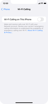 Turn on/off Wi-Fi calling | Calling & Contacts | iPhone 13