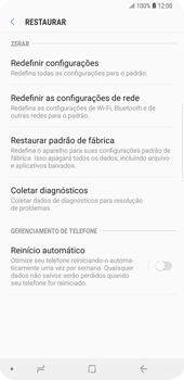 Como restaurar as configurações originais do seu aparelho - Samsung Galaxy S9 Plus - Passo 6