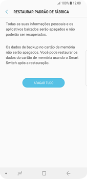 Como restaurar as configurações originais do seu aparelho - Samsung Galaxy S9 - Passo 8