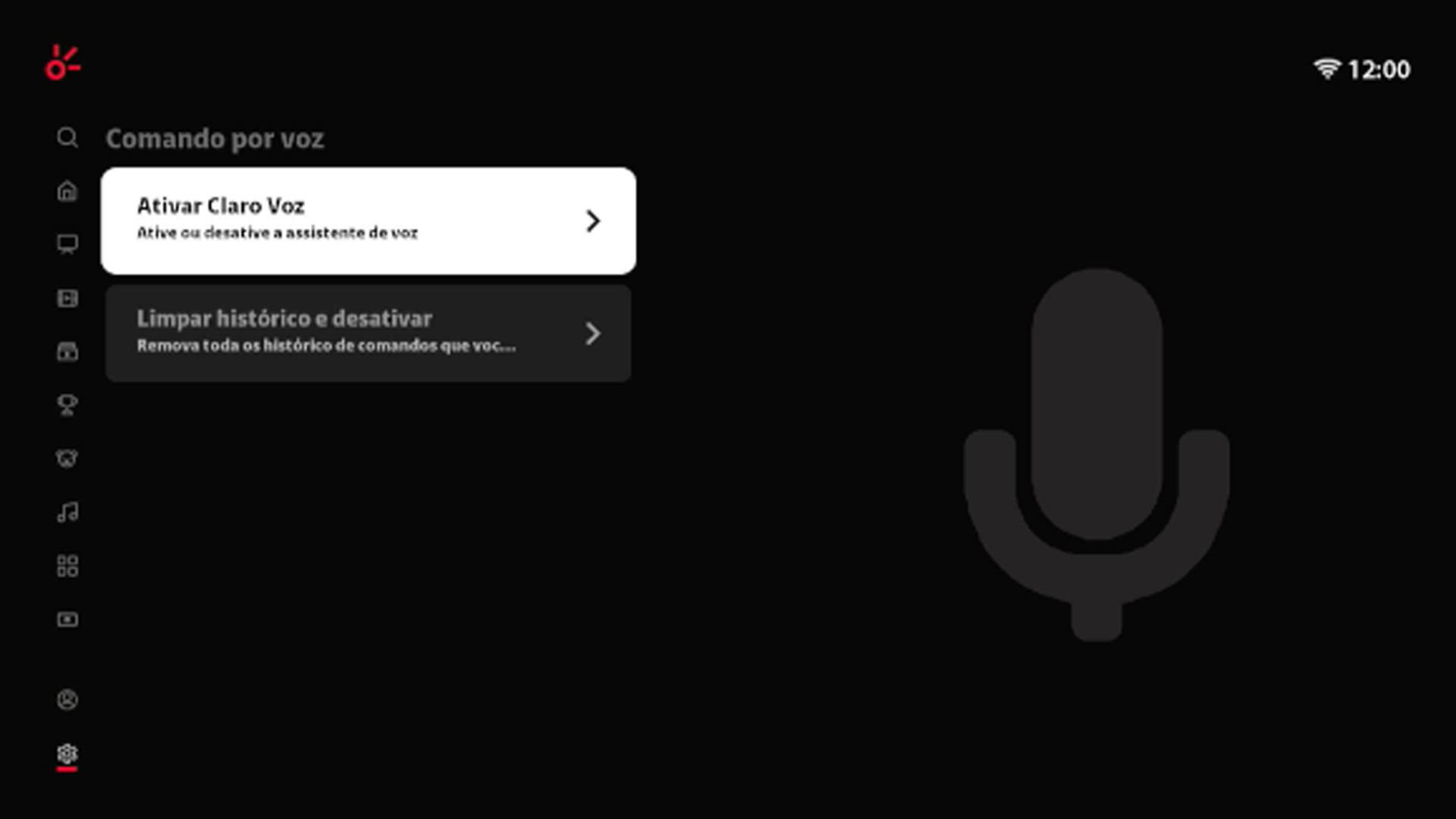 Clarotv+ v5 Interface de TV