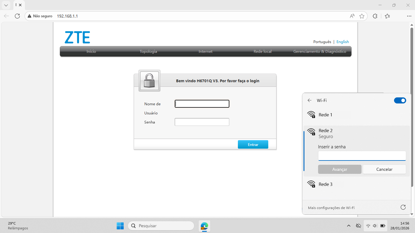 Como configurar o nome (SSID) e a senha da rede Wi-Fi Mesh pelo computador - ZTE H6701Q - Passo 17