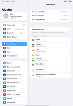 Como criar um resumo de notificações - Apple iPad Pro 11 - Passo 3